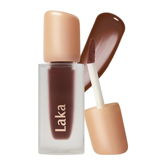 Laka Fruity Glam Tint, Glowing Lip Stain with Wide Color Spectrum, Hydrating & Lightweight Texture, Buildable Color, Non-Sticky, Vegan, K-Beauty (#160 Alma, 4.5g/0.15oz)
