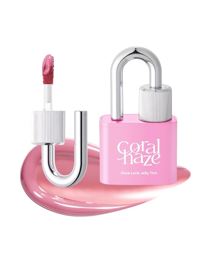 Glow Lock Jelly Tint 113 Peony 4g, Hydrating Jelly Glow Lip Stain, Glass-Like Shine Lip Gloss, Long-Lasting Color, Moisturizing Lip Enhancer, Collectible Lock-Shaped Design, Korean Makeup