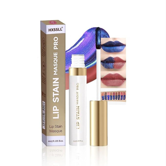 Lip Stain - Wipe-Off & Peel Off Lip Color | Waterproof, Long Lasting, Transfer-Resistant, Smudge-Proof Lip Tint | Easy Wipe Finish, High Pigment | All-Day Vibrant Kiss-Proof Lip Stain, brown