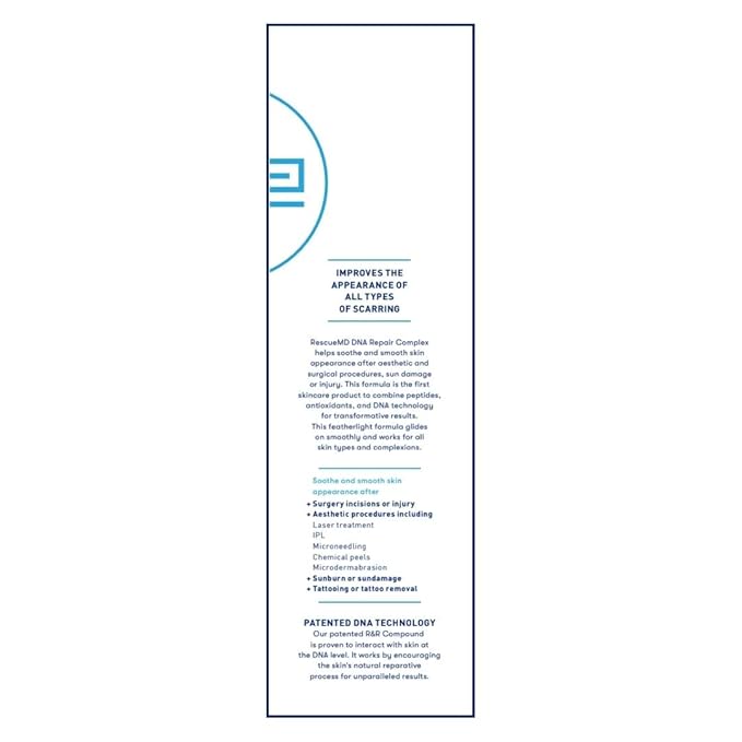 RescueMD DNA Repair Complex PRO Scar Treatment Serum, Post-Procedure and Skin Damage Solution, 120ml
