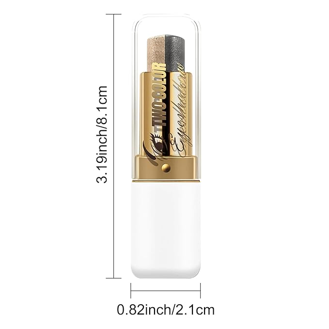 Boobeen Waterproof Eyeshadow Stick, 2-Color Shimmer Eye Makeup, All Day Wear, Silky Smooth & Beginner-Friendly Eye Shadow