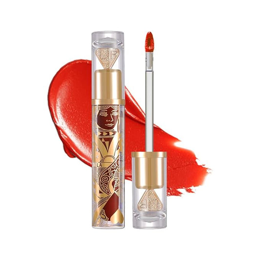 Soft Matte Liquid Lipstick in Warm Coral Red, High Pigment Full Coverage Matte Lip Color, Waterproof Smudge-Proof Non-Transfer Lightweight Liquid Lipstick for Long-Wearing Everyday Makeup 79A