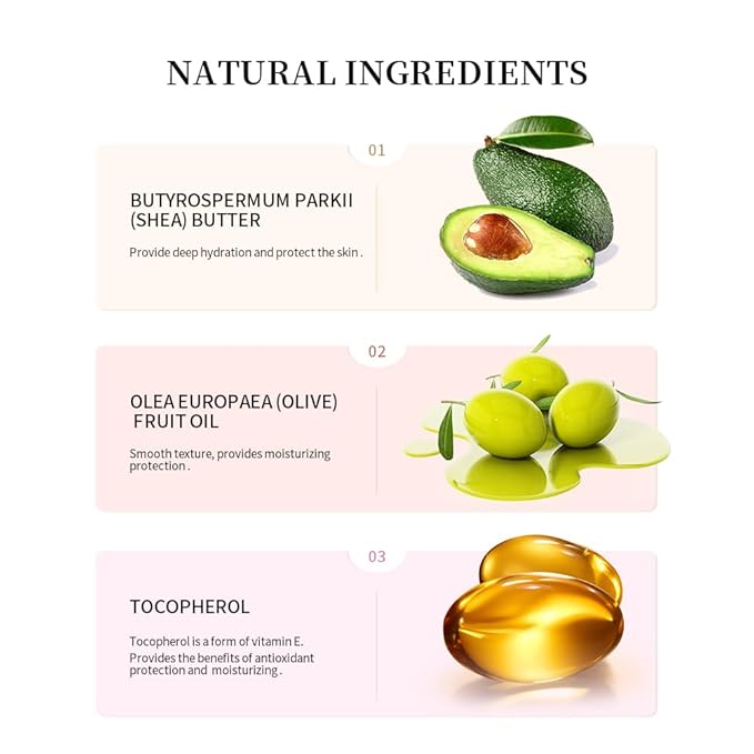 Lip Butter Balm - Ultra-Hydrating, Nourishing Lip Care with Natural Ingredients, Shea Butter & Olive Oil, Soothes & Softens Dry Lips (#6 Pink Sugar, 1)