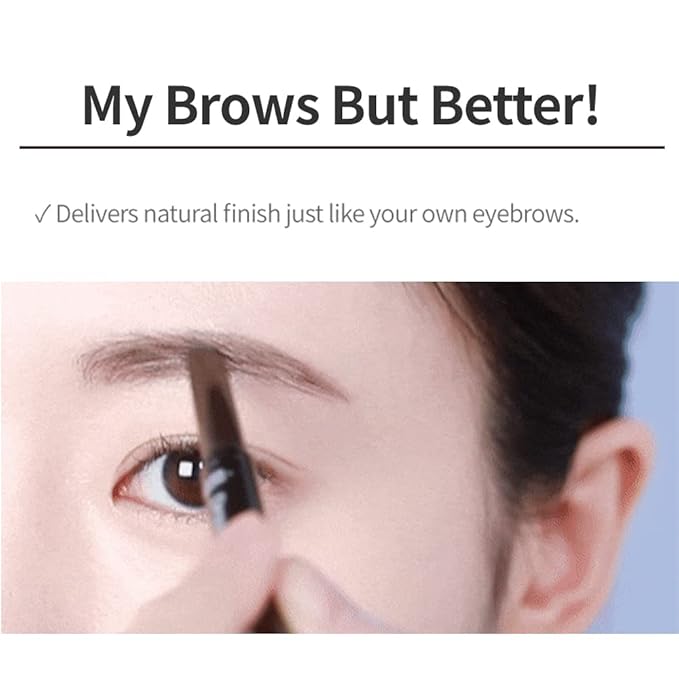 ETUDE Drawing Eye Brow, Eyebrow Pencil, Microblading, Long Lasting, Soft Textured Natural Daily Look, Korean Makeup, Beauty, Gray (0.008 Ounce)