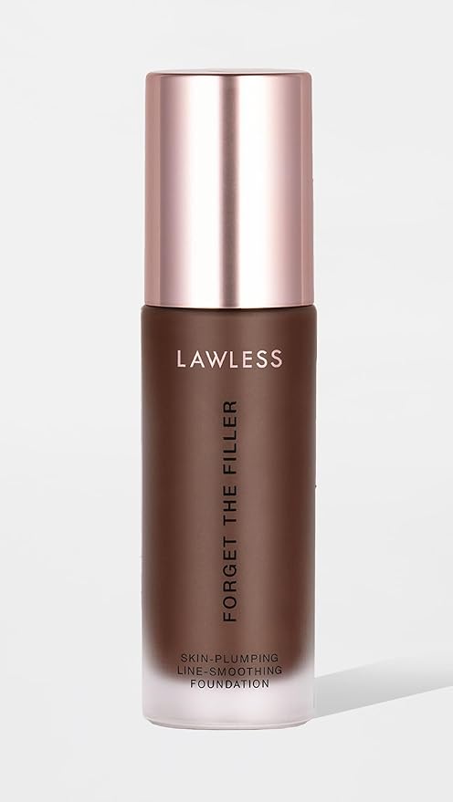 LAWLESS Women's Forget the Filler Skin-Plumping Line-Smoothing Foundation, 31D, ultra deep with warm undertones, 1.0 Ounce