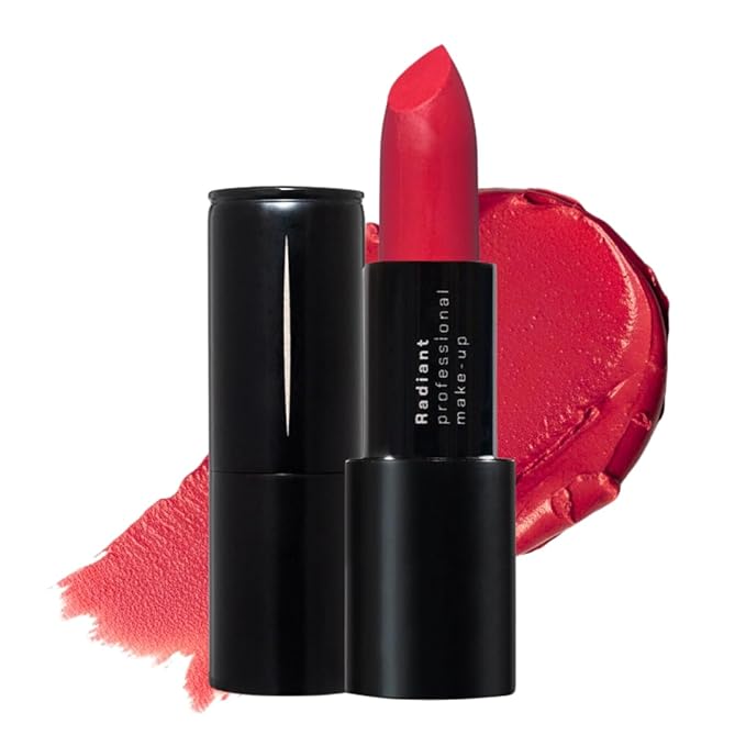 Radiant Professional Advanced Care Lipstick - Ultra Nourishing, Moisturizing Long Lasting Matte Lipstick With Vitamin E- UVA UVB Filters - VELVET (17 RED – CLASSIC TRUE RED)