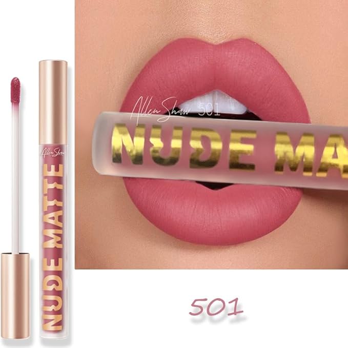 Y-HaLi Lip Glaze Lip Gloss - High Shimmer Natural Lipstick with Moisturizing Formula (501)