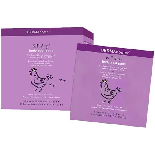 KP Duty High Potency Daily Body Peel by DERMAdoctor for Women - 30 x 6 ml Pads
