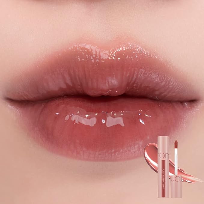 rom&nd JUICY LASTING TINT #23 NUCADAMIA | K-Beauty Hydrating Lip Stain Gloss | Buildable MLBB Red Brown Tint for Plump, Long-Lasting Shine