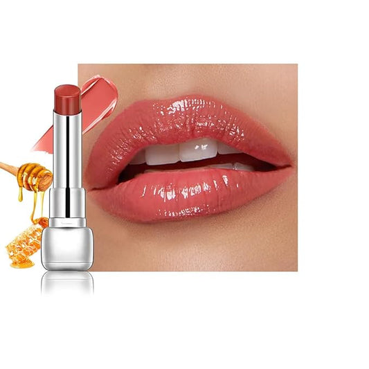 Rose Plumper Moisturizing Butter Lipstick for Women, Natural Tinted Lip Balm Shine Nourishing Hydrating Lip Gloss Stain for Dry Lips, Lightweight Lip Liner Care Makeup,Vegan 1Pc Rose Bean Paste