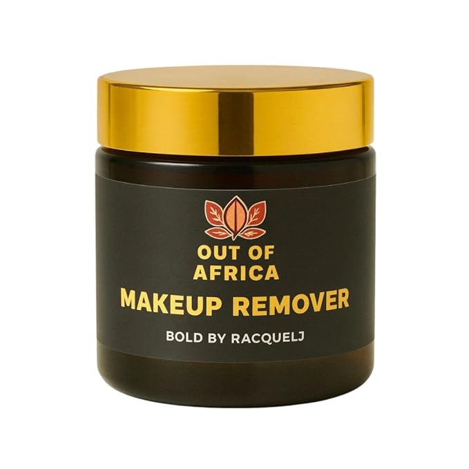 Bold by RacquelJ Shea Butter Makeup Remover Balm – Deep-Cleansing Formula That Melts Makeup, Refined Organic Ugandan Shea, Vitamin E, 3.4 oz (100 ml)