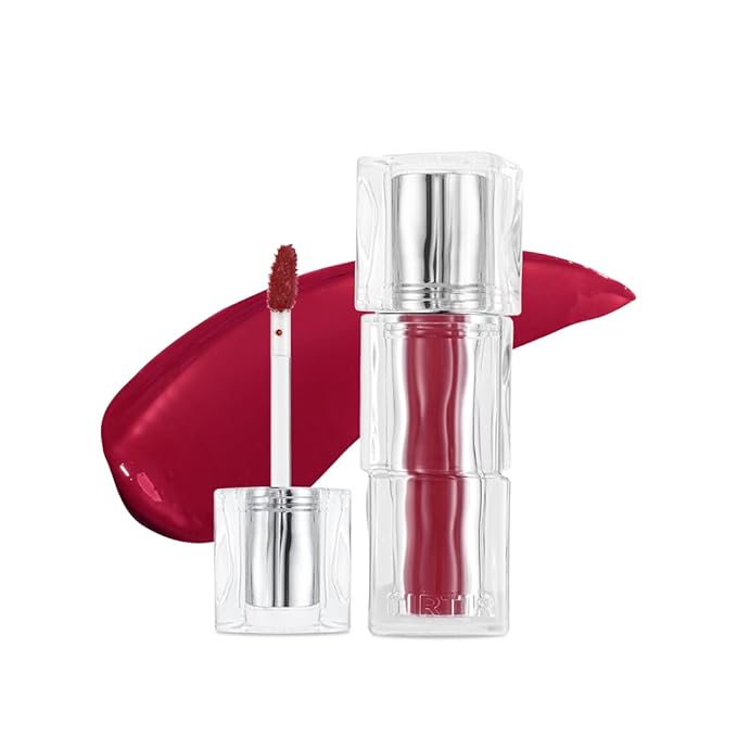 TIRTIR [*Mini Size Waterism Tinted Lip Gloss #15 Grapen, 0.06 Fl Oz – Kiss Ready Lipgloss, 12H Long Lasting Non Sticky Natural Tinted Glow Korean Multiuse Cheek and Lip Tint for Women gift