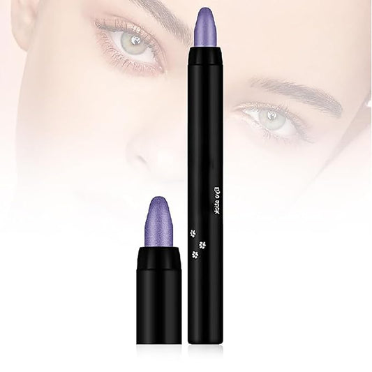 Eyeshadow Shimmer Stick, 16 Color Highlighter Eyeshadows Pencil Waterproof Glitter Eye Shadow Eyeliner Pen, Waterproof Eyeshadows Shimmer Stick Long Lasting Brightener Eyeshadow (09 Violet)