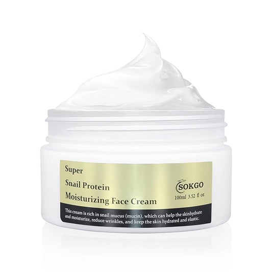 Snail Mucin Cream, Revitalizing Hydrating Moisturizer for All Skin Types, Enriched with Snail Extract for Radiant Smooth Skin Ideal for Dry and Dull Complexions