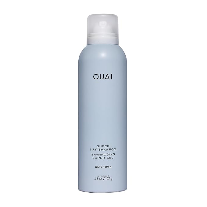 OUAI Super Dry Shampoo - Volumizing Dry Shampoo - Absorbs Oil, Dirt & Sweat - Blends Seamlessly into Hair with Zero Residue & Enriched with a Long-Lasting Scent - Cape Town (4.5 oz)