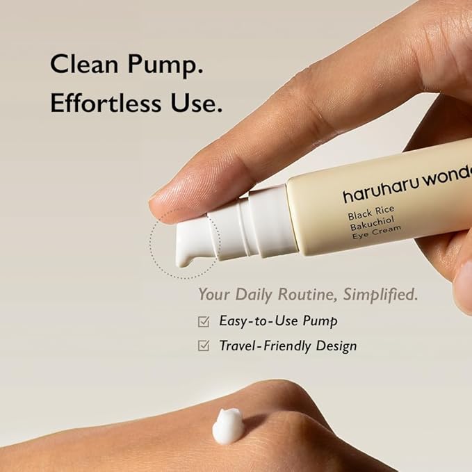 Haruharu Wonder Black Rice Bakuchiol Eye Cream 0.67 fl.oz / 20ml | Anti-Aging, Wrinkle Care, Natural Retinol Alternative | Cruelty Free, EWG-Green
