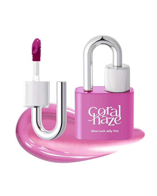 Glow Lock Jelly Tint 114 Sure 4g, Hydrating Jelly Glow Lip Stain, Glass-Like Shine Lip Gloss, Long-Lasting Color, Moisturizing Lip Enhancer, Collectible Lock-Shaped Design, Korean Makeup