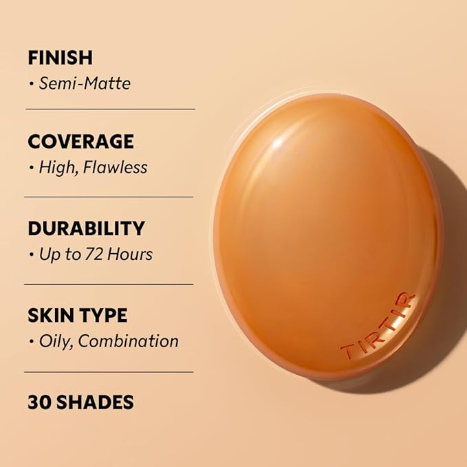 TIRTIR Mask Fit Ai Filter Cushion Foundation | AI-Like Semi-Matte Finish - Up to 72-Hour Medium to Full Coverage Korean BB Cushion Make up Beauty, #17C Porcelain, 0.63 Fl Oz