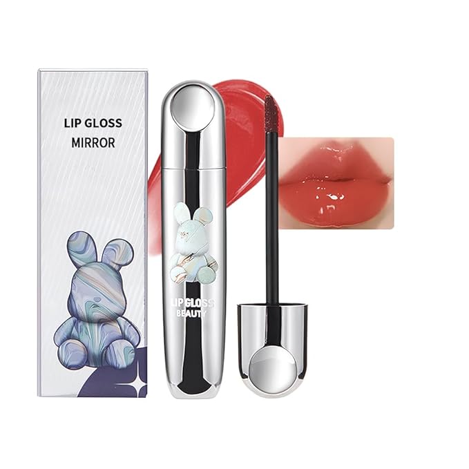 Coral Peach Hydrating Lip Gloss Tint – High Shine Moisturizing Lip Glaze with Lightweight Non-Sticky Texture, Long-Lasting Glossy Peach Lip Color for Soft Plump Lips 609#