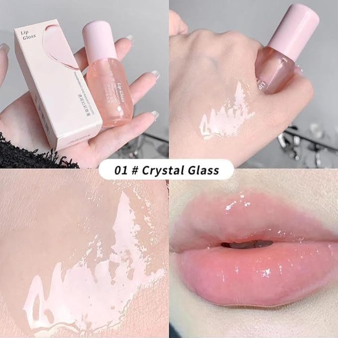 Moisturizing Lip Balm, Hydrating Glossy Lip Glaze Stick Plumping Lip Oil for Girls & Women, Fall Gift, Christmas Gift, Mother's Day Gift, Lip Stain, Skincare Moisturizer Moisture, Set of Two Colors