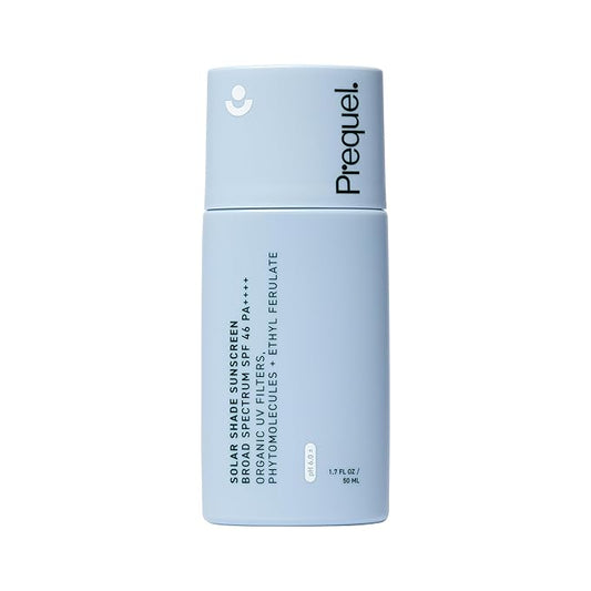 Prequel Skin Solar Shade - Moisturizing Face Sunscreen SPF 46 PA++++ Broad Spectrum UV Protection. Hydrating Sunblock for Dry Skin. Lightweight Travel Size Sun Protection, 1.7oz