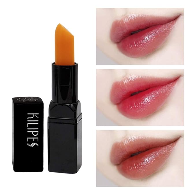 Moisturizer Lip Balm, Magic Temperature Color Change Lipstick, Waterproof Kiss-proof Long Lasting Lip Gloss Natural Nutritious Lip Stick with Vitamin E, 1 Tube, 0.12 Ounce (Carotene)