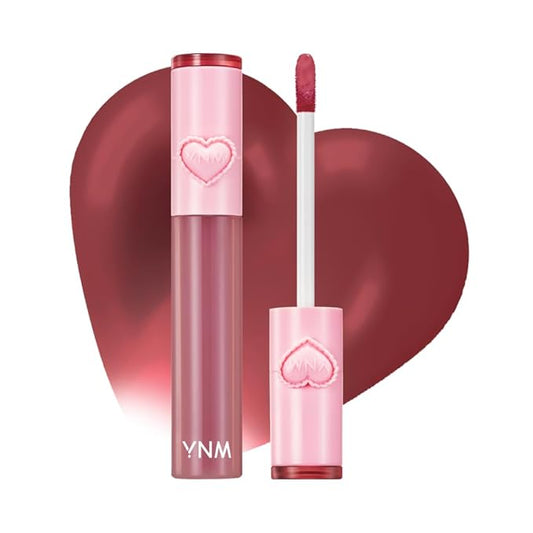 YNM Heart Jelling Tint, JUJUBE JELLING, Silicone Lip Brush Included, K-Beauty, Non-Sticky, Moisturizing, Smudge-Proof, Korean Lip Tint, Long-Lasting, Vivid Color, 0.09 oz