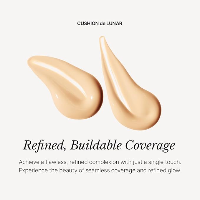 [CHALLANS de PARIS] Cushion de Lunar Excellence Foundation – 21 Bright Ivory | Long-Wear, Buildable Coverage, Lightweight Airy Fit, Hydrating Glow