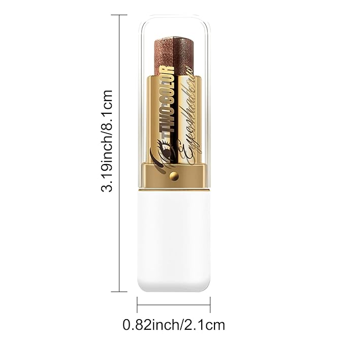 Boobeen Waterproof Eyeshadow Stick, 2-Color Shimmer Eye Makeup, All Day Wear, Silky Smooth & Beginner-Friendly Eye Shadow