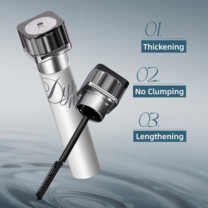 Black Mascara with Comb Brush Separates Lashes for Definition, No Clumping, Smudge-Proof, Volume and Lengthening, Waterproof