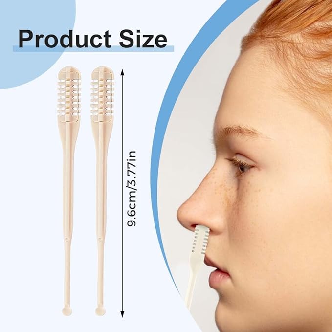 BNGXR 2-in-1 Nasal Hair Cutter, 2026 Upgraded Double Sided Nose Hair Knife, Portable Manual 360° Rotating Nose Hair Trimmer with for Women Men, Beige (6)