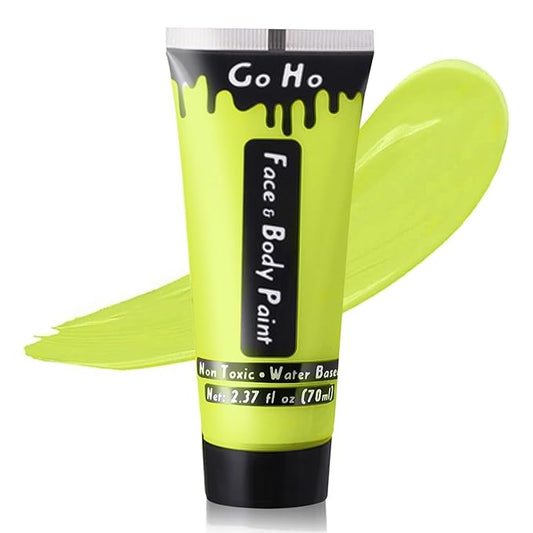 Go Ho Ogre Green Face Body Paint Washable(2.37oz/pc),Water Based Cream Ogre Green Face Paint and Body Paint,Halloween Costumes Festivals Cosplay SFX Makeup