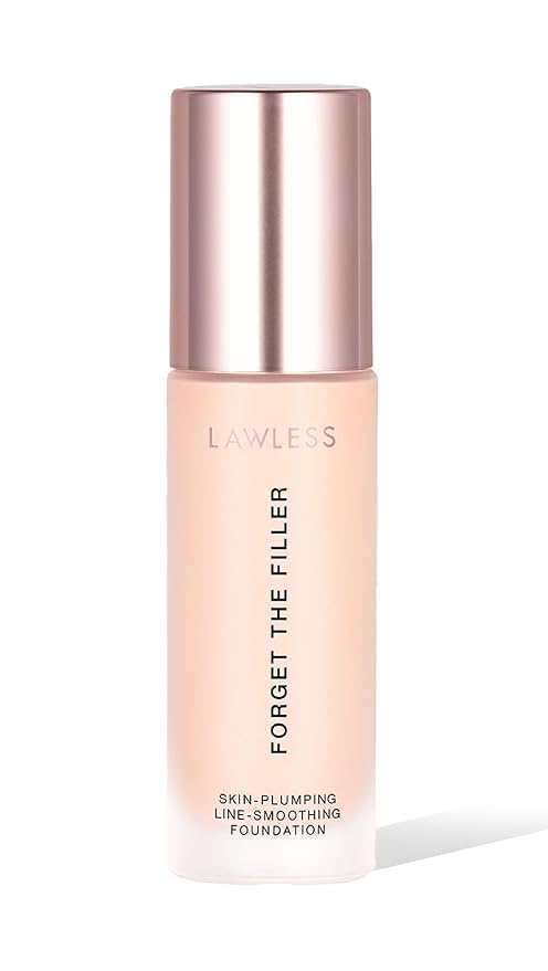 LAWLESS Women's Forget the Filler Skin-Plumping Line-Smoothing Foundation, 1F, very fair with cool-neutral undertones, 1.0 Ounce