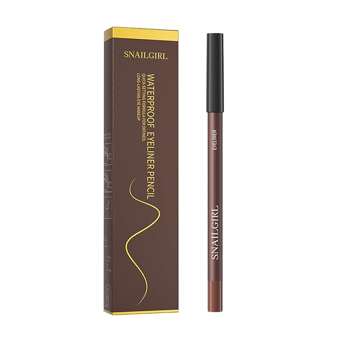 24 HR Waterproof Eyeliner Duo Sharpenable Eye Pencil, Duo Sharpenable waterproof Eye pencil,No Smudging, No Fading, Long-Wearing, Smooth and Easy To Color (Chocolate)