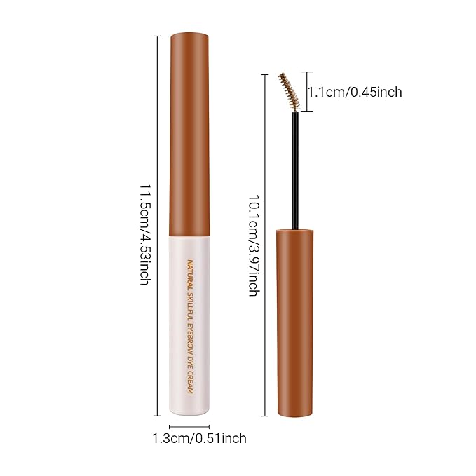 Erinde 2PCS Tinted Eyebrow Gel, Micro-Precision Adjustable Angle Brush Tinted Brow Gel, Waterproof Long-Lasting Smudgeproof Eyebrow Mascara Brow Tint for Natural Brow Makeup, 01 Cool Gray