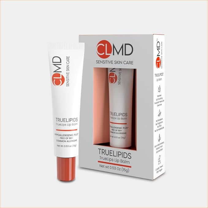 CLMD - TrueLips Lip Balm – Hydrating Lip Treatment for Chapped, Cracked Lips – Infused with Ceramide 3, Lipids & Essential Moisture – Soothes & Repairs Lip Texture – Non-Toxic – 0.53 oz