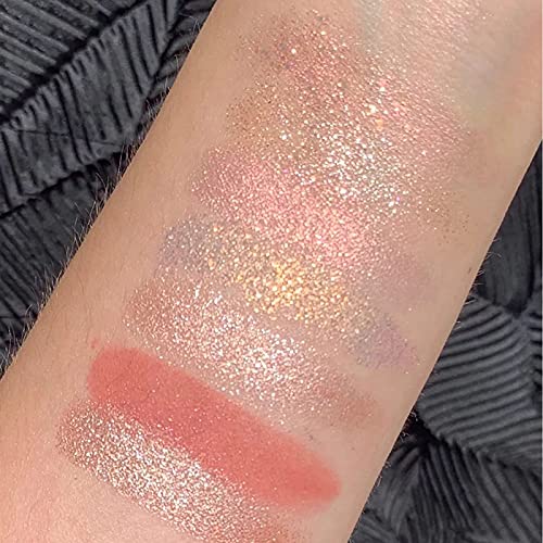 Kayswang 9 colors glitter eyeshadow palette makeup palette matte high pigment color cream texture natural eye shadow powder eye shadow palette in autumn and winter long lasting and waterproof (purple)