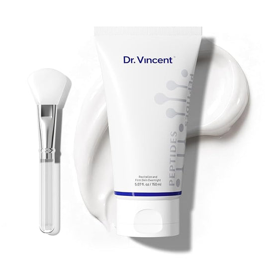 Dr Vincent Deep Hydration Collagen Night Wrapping Mask with Collagen Peptides, Overnight Peel Off Face Mask for Firming and Antioxidant, Tri-peptide for Smoothing Wrinkles