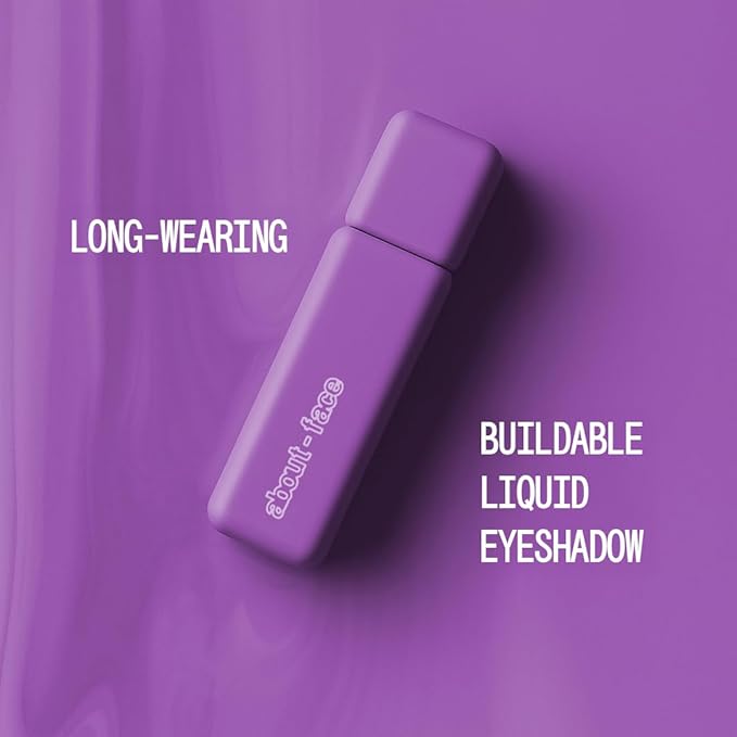 about-face Matte Fluid Eye Paint New Karma – High-Pigment Liquid Eyeshadow, Long-Lasting, No-Budge Matte Finish, Vegan & Cruelty-Free (Bright Purple)