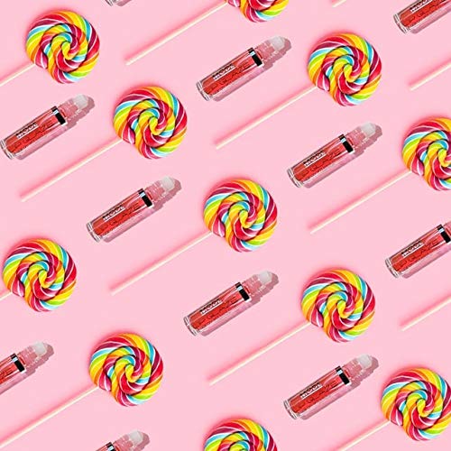 MODE Lip Glaze Flavored Lip Gloss FRUIT PUNCH LOLLIPOP Delicious Flavor Roll On Sweet Wet Nourishing Shine, Hydrating Natural Skincare Fruit Oils, Made in NY USA