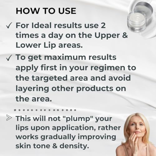 BIONOVA Anti-Aging Upper Lip Treatment with UV Chromophores - Reduce Mild to Deep Vertical Lip Lines, Wrinkles and Prevent Lipstick Bleeding (0.5 oz)