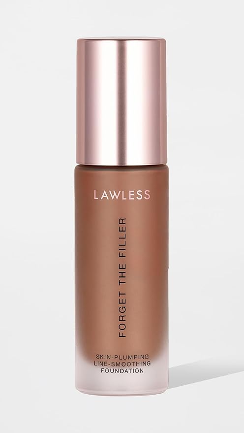LAWLESS Women's Forget the Filler Skin-Plumping Line-Smoothing Foundation, 26D, deep with deep neutral-warm undertones, 1.0 Ounce
