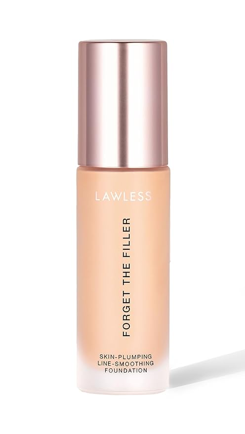 LAWLESS Women's Forget the Filler Skin-Plumping Line-Smoothing Foundation, 4L, light with neutral undertones, 1.0 Ounce