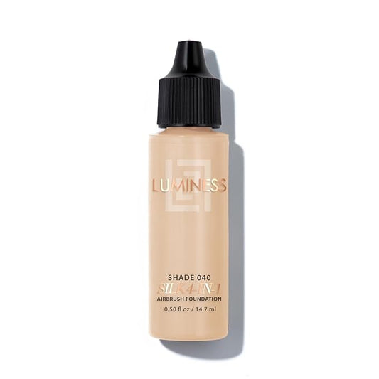 Luminess Air Silk 4-In-1 Airbrush Foundation- Foundation, Shade 040 (.5 Fl Oz) - Sheer to Medium Coverage - Anti-Aging Formula Hydrates and Moisturizes - Professional Makeup Kit for Cordless Air Brush