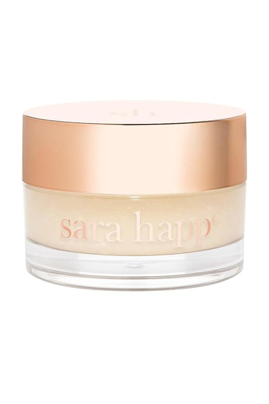 Sara Happ The Lip Scrub: Vanilla Bean Sugar Scrub for Dry Lips - Gently Exfoliate, Polish, and Revitalize Lips with Vitamin E and Jojoba & Grape Oils, Vegan, 0.5 oz.