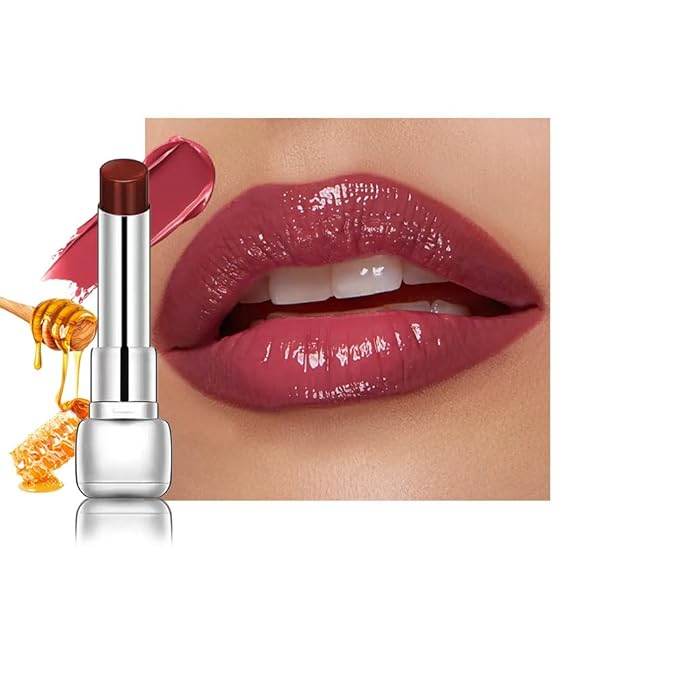 Plum Plumper Moisturizing Butter Lipstick for Women, Natural Tinted Lip Balm Shine Nourishing Hydrating Lip Gloss Stain for Dry Lips, Lightweight Lip Liner Care Makeup, Vegan 1Pc Dark Plum Wine