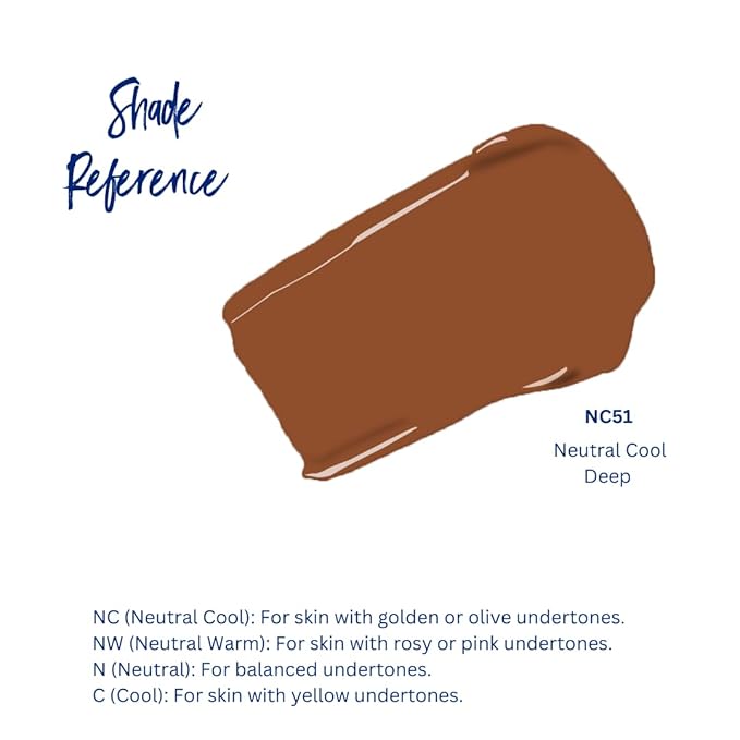 Best Bronze Bombshell Body Makeup - Tattoo Cover Up Makeup & Body Foundation Waterproof - Tattoo Concealer Waterproof for Scars, Varicose Veins Cover Up & Leg Foundation (NC51 Deep Glow)