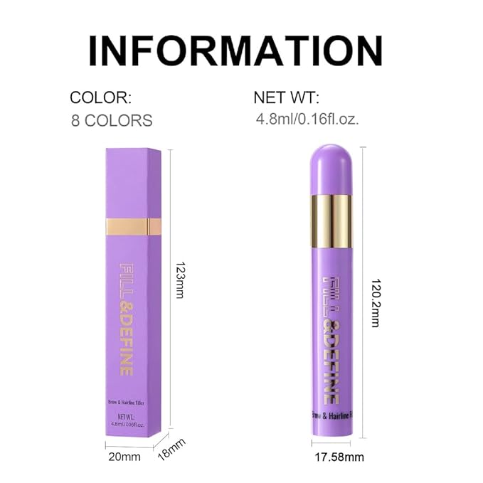 3 in 1 Hair Color Concealer Eyebrow Gel For Women, Waterproof, Long Lasting,Transfer-proof, suitable for eyebrows, beard, and hairline,With features a blending sponge applicator,Medium Brown