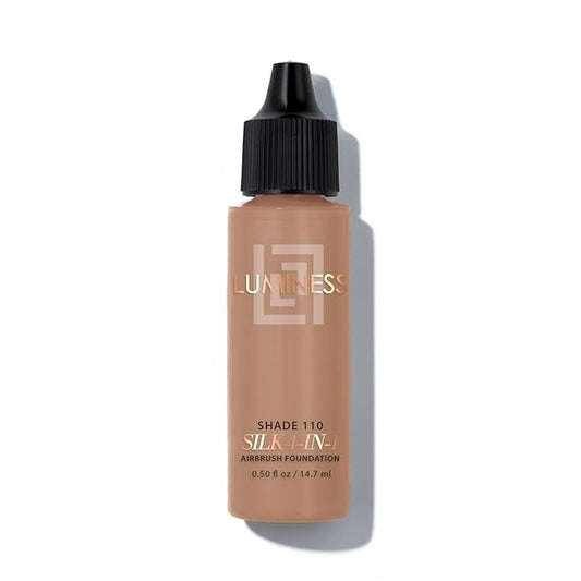 Luminess Air Silk 4-In-1 Airbrush Foundation- Foundation, Shade 110 (.5 Fl Oz) - Sheer to Medium Coverage - Anti-Aging Formula Hydrates and Moisturizes - Professional Makeup Kit for Cordless Air Brush