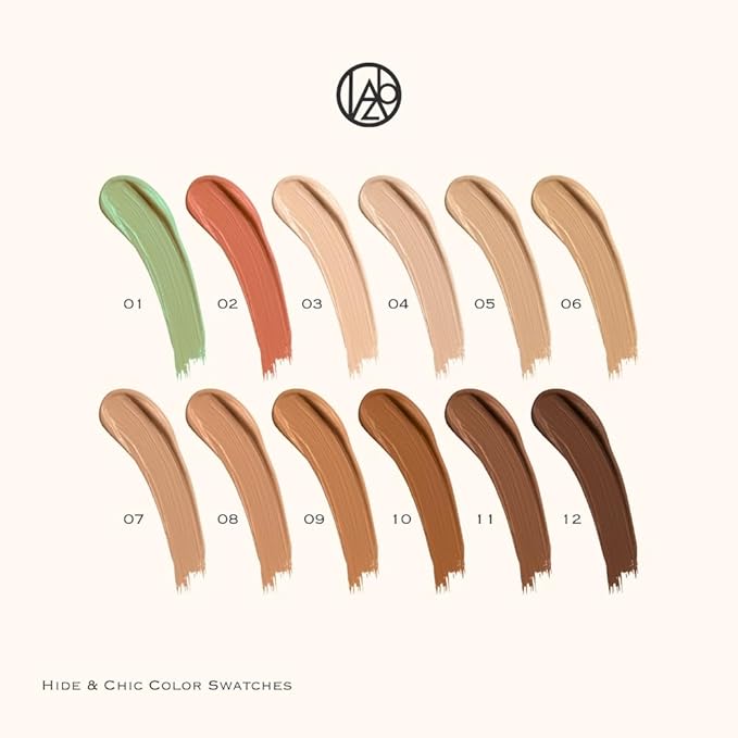 Beauty Hide and Chic Liquid Concealer – Espresso (HC-12) – Deep Skin Tone, Full Coverage, Lightweight Matte Concealer with SPF 30++, Vegan, Cruelty-Free – 0.35 fl oz / 10 ml,pack of 1